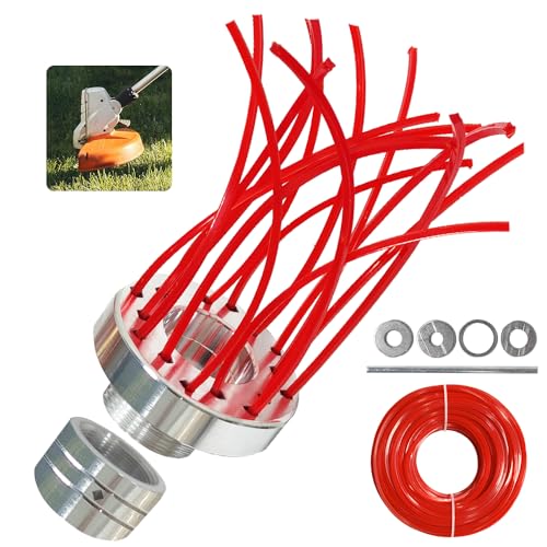 HEYIDAMAI Unkrautbürste für Freischneider, Unkrautbürste für Motorsense Aluminium, Rasentrimmer Unkrautbürste, Universal Wildkrautbürste, inkl 30m Nylon Faden Wildkrautbürste & Freischneider Zubehör HEYIDAMAI Unkrautbürste für Freischneider, Unkrautbürste für Motorsense Aluminium, Rasentrimmer Unkrautbürste, Universal Wildkrautbürste, inkl 30m Nylon Faden Wildkrautbürste & Freischneider Zubehör von HEYIDAMAI