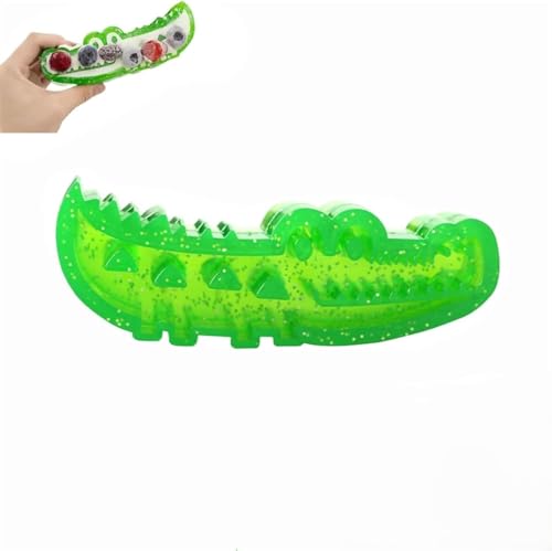 HEZDGPRFL Alligator-Hundespielzeug zum Kauen und Apportieren, Lernspielzeug für langsames Fressen, Leckerli-Spender für Zahnreinigung und Kautraining von HEZDGPRFL