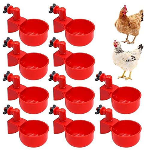HEZHU 10 Stücke Automatischer Hühner-Wasserbecher, Farm Coop, Wasserspender Geflügel-Tränke von HEZHU