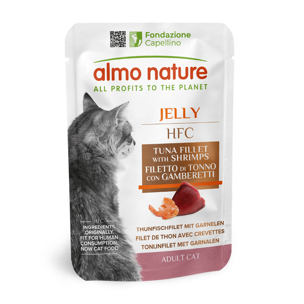 Almo Nature HFC Jelly Pouch 6 x 55 g - Thunfischfilet mit Garnelen von Almo Nature HFC