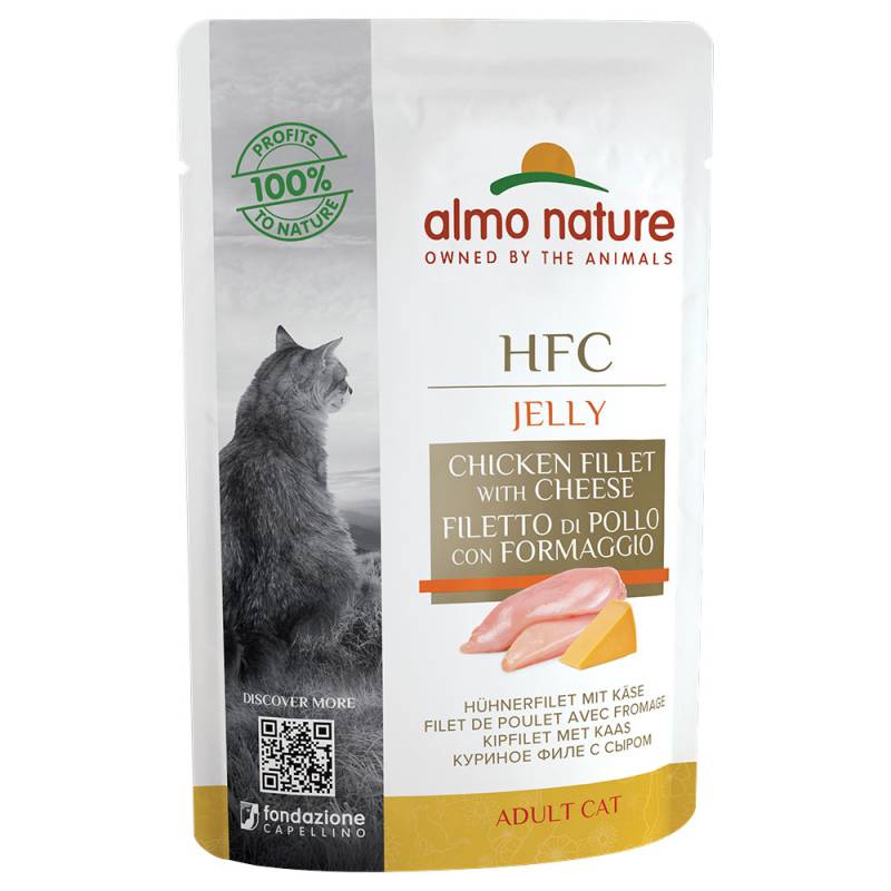 Sparpaket Almo Nature HFC Jelly Pouch 24 x 55 g - Hühnerfilet mit Käse von Almo Nature HFC