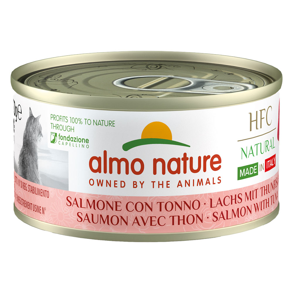 Sparpaket Almo Nature HFC Natural Made in Italy 12 x 70 g - Lachs und Thunfisch von Almo Nature HFC