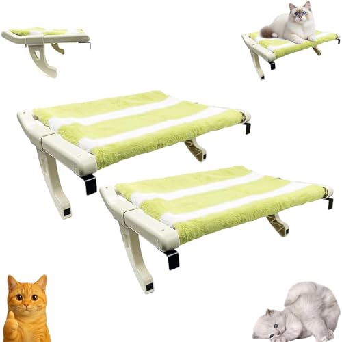 Purrloft Katzenbett, Purrloft Katzenbett-Hängematte, Hängebetten mit starker Stützkraft, Katzenhängematte mit einstufiger Schiebeverstellung (2PCS) von HFDHD