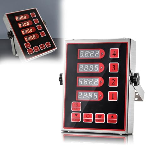 HFDTS Küchen-Vierkanal-Timer, kommerzielle Erinnerung, Countdown-Timer for Backen, Restaurantausrüstung for Hamburger-Brathähnchen von HFDTS