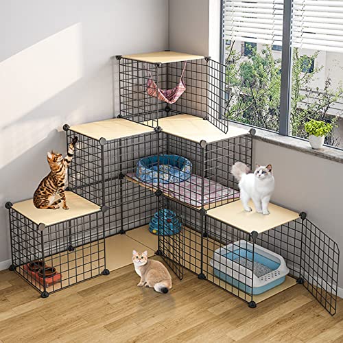 Cat Playpen - Frettchenkäfig, Katzengehäuse Metalldrahtgitter Aufbewahrung, Lagerregale, modulares Bücherregal, Schrankschrank ideal für Zuhause, Wohnzimmer, Büro FANDIAO Cat Playpen - Frettchenkäfig, Katzengehäuse Metalldrahtgitter Aufbewahrung, Lagerregale, modulares Bücherregal, Schrankschrank ideal für Zuhause, Wohnzimmer, Büro FANDIAO von HFERTSCN