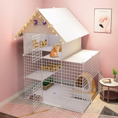 Eaves CAT CAGE CATE ZENNENDE Ausgabe DIY DIY Kennelkiste Großes Training ideal für 1-2 Katzen (Größe: 111x75x146 cm) FANDIAO von HFERTSCN