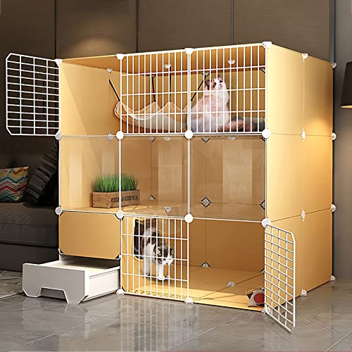Großer Katzenkäfig - Katzenschiff abtrennbarer Metalldraht Indoor DIY Kennels Kiste Katze Käfig mit Katzenstreubox Abnehmbarer Metalldraht Zwinger - großer Trainingsplatz ideal für 1-4 Katzen FANDIAO Großer Katzenkäfig - Katzenschiff abtrennbarer Metalldraht Indoor DIY Kennels Kiste Katze Käfig mit Katzenstreubox Abnehmbarer Metalldraht Zwinger - großer Trainingsplatz ideal für 1-4 Katzen FANDIAO von HFERTSCN