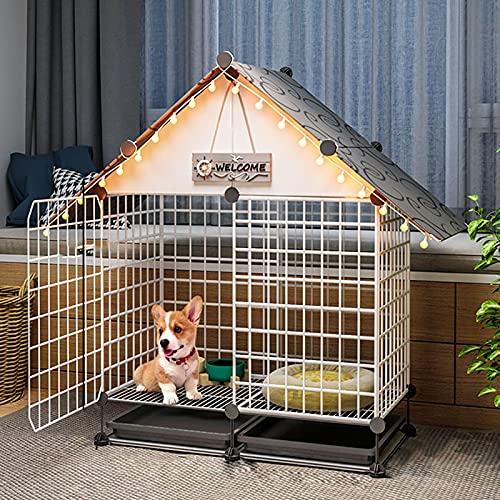 Hundekäfig-Welpen-Hundezaun Käfig- Abs Tablett Falten-Welpenkiste Katzenträger Hundekiste, DIY-Kleintierkäfig für Meerschweinchen- Accessoires FANDIAO Hundekäfig-Welpen-Hundezaun Käfig- Abs Tablett Falten-Welpenkiste Katzenträger Hundekiste, DIY-Kleintierkäfig für Meerschweinchen- Accessoires FANDIAO von HFERTSCN