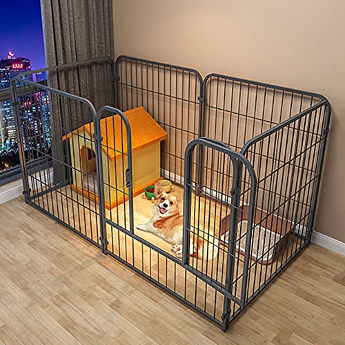 Hundetallpene - Playpen für Hunde, Hundetpene groß in Haustier liefert Hochleistungs -Welpen -Spielstift -Haustier für Hunde Katze Innen-/Außenbereich, 6 Panel FANDIAO von HFERTSCN