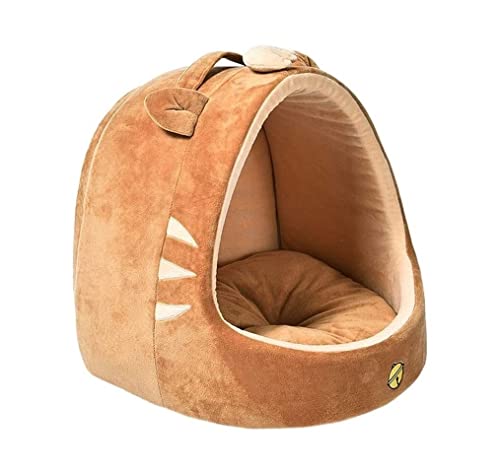 Katzenhundbett Haustier Bett Zwinger halbklammig mit Jurte Hunde Bett Welpe Hunde Zwinger Haustierbett für Hund Katze Hundehaus mit Matte Katze Betthund-Hundebett-Sofa (Größe: 39 * 39 * 39 cm) von HFERTSCN
