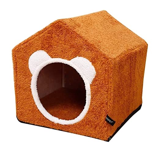 Katzenhundbett Haustier Bett Zwinger warme Haustier Bett Haustier Haus Welpe Zwinger Matte für Hunde Tiere Katze Kätzchen Nest Faltbare kleine Hunde Korb Katzenhundbett Hundebett Sofa (blau: braun, Katzenhundbett Haustier Bett Zwinger warme Haustier Bett Haustier Haus Welpe Zwinger Matte für Hunde Tiere Katze Kätzchen Nest Faltbare kleine Hunde Korb Katzenhundbett Hundebett Sofa (blau: braun, von HFERTSCN