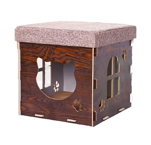 Katzenhundbett Haustierbett Zwinger Mehrzweck Katzenbett, Haustierbettwürfel und Fußstütze mit Kissenoberteil und Innenkissen, Katzenhaus für Hundebett -Welpensofa (Größe: 40 * 40 * 40 cm) FANDIAO von HFERTSCN