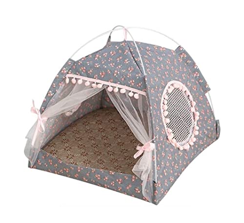 Katzenhundbett Haustierbett Zwinger Prinzessin Haus Haustierbett für Hund Luxus Vier Jahreszeiten Zwingerhaus mit Katzenkissen Bettmatten für Welpen Tier Bettwäschebett Welpe Sofa (Blau: D, Größe: 38 Katzenhundbett Haustierbett Zwinger Prinzessin Haus Haustierbett für Hund Luxus Vier Jahreszeiten Zwingerhaus mit Katzenkissen Bettmatten für Welpen Tier Bettwäschebett Welpe Sofa (Blau: D, Größe: 38 von HFERTSCN