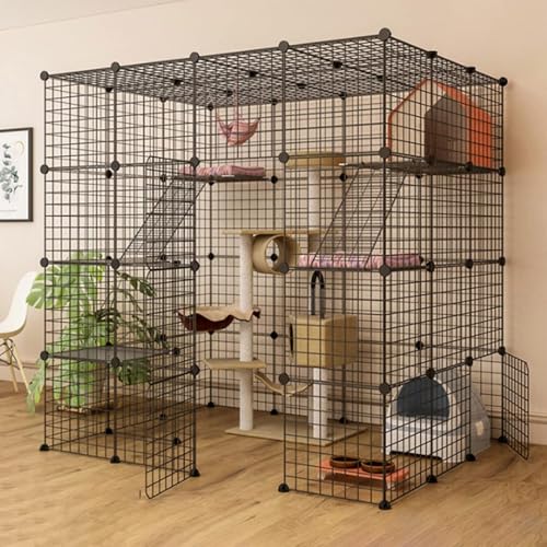 Katzenkäfig, Frettchenkäfigkatze Katzenstall, Katzenzwinger Metalldraht Kennels KREATE Kabe FANDIAO von HFERTSCN
