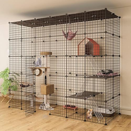 Katzenkäfig, Frettchenkäfigkatze Katzenstall, Katzenzwinger Metalldraht Kennels KREATE Kabe FANDIAO von HFERTSCN