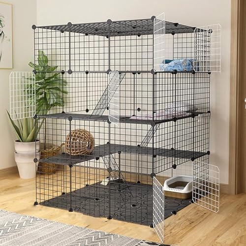 Katzenkäfig, Frettchenkäfigkatze Katzenstall, Katzenzwinger Metalldraht Kennels KREATE Kabe FANDIAO von HFERTSCN