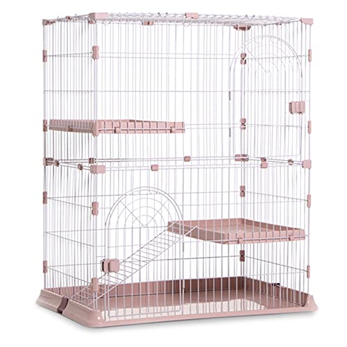 Katzenkäfig, großer Katzenkäfig Innenkatze-Katzengitter Metalldraht Kennels Kiste Kleiner Tier Käfig für Kätzchen Meerschweinchen Ideal für 1-4 Katze FANDIAO von HFERTSCN