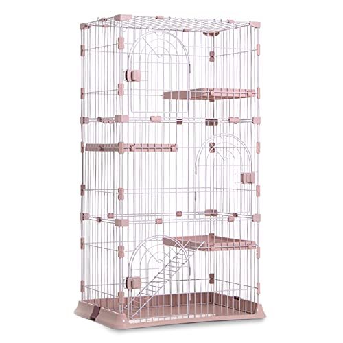 Katzenkäfig, großer Katzenkäfig Innenkatze-Katzengitter Metalldraht Kennels Kiste Kleiner Tier Käfig für Kätzchen Meerschweinchen Ideal für 1-4 Katze FANDIAO von HFERTSCN