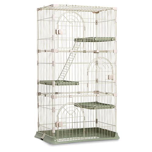 Katzenkäfig, großer Katzenkäfig Innenkatze-Katzengitter Metalldraht Kennels Kiste Kleiner Tier Käfig für Kätzchen Meerschweinchen Ideal für 1-4 Katze FANDIAO von HFERTSCN
