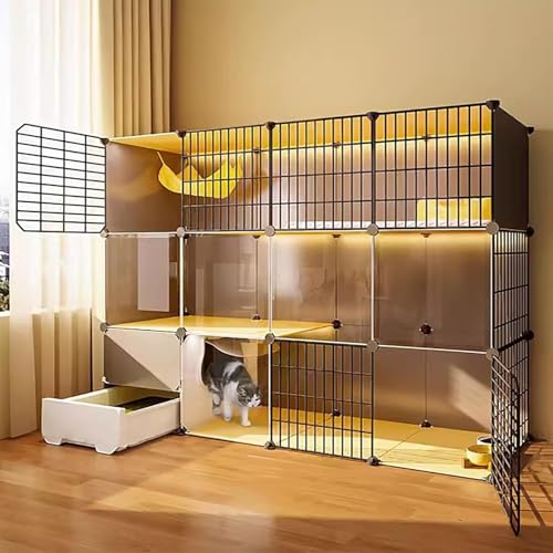 Katzenkäfig-Innenräume, Katzengehäuse, Katzenzwinger für Katzen, zusammenklappbarer Haustierkäfig, freistehende Katzentoilette, Metalldrahtzwingerkiste, leicht zu montieren, großer Trainingsort ideal Katzenkäfig-Innenräume, Katzengehäuse, Katzenzwinger für Katzen, zusammenklappbarer Haustierkäfig, freistehende Katzentoilette, Metalldrahtzwingerkiste, leicht zu montieren, großer Trainingsort ideal von HFERTSCN