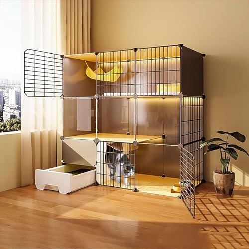 Katzenkäfig Innenräume, Katzengehäuse mit Katzentoilette Kätzchen Käfig DIY PET PETPEN CATENHAUS Ausgabe Metall WEBENSCHAFT KREATE, großer Trainingsplatz ideal für 1-3 Katze (Größe: 109x39x107cm-b) Katzenkäfig Innenräume, Katzengehäuse mit Katzentoilette Kätzchen Käfig DIY PET PETPEN CATENHAUS Ausgabe Metall WEBENSCHAFT KREATE, großer Trainingsplatz ideal für 1-3 Katze (Größe: 109x39x107cm-b) von HFERTSCN