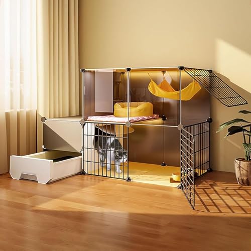 Katzenkäfig Innenräume, Katzengehäuse mit Katzentoilette Kätzchen Käfig DIY PET PETPEN CATENHAUS Ausgabe Metall WEBENSCHAFT KREATE, großer Übungsort ideal für 1-3 Katze (Größe: 109x39x73 cm) FANDIAO Katzenkäfig Innenräume, Katzengehäuse mit Katzentoilette Kätzchen Käfig DIY PET PETPEN CATENHAUS Ausgabe Metall WEBENSCHAFT KREATE, großer Übungsort ideal für 1-3 Katze (Größe: 109x39x73 cm) FANDIAO von HFERTSCN