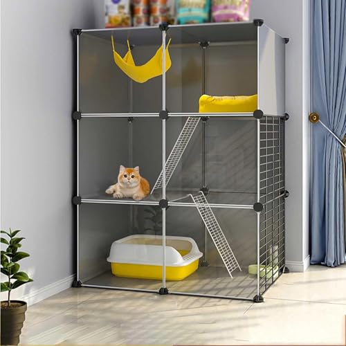 Katzenkäfig Innenräume großer Katzen Cage Zwinger Katzenkatze Gehäuse abnehmbar DIY CAT CAT PLAYPEN FRERRET KREATE mit Rampenleitern und Bett Haustier großer Übungsplatz ideal für 1-4 Katze (Größe: Katzenkäfig Innenräume großer Katzen Cage Zwinger Katzenkatze Gehäuse abnehmbar DIY CAT CAT PLAYPEN FRERRET KREATE mit Rampenleitern und Bett Haustier großer Übungsplatz ideal für 1-4 Katze (Größe: von HFERTSCN