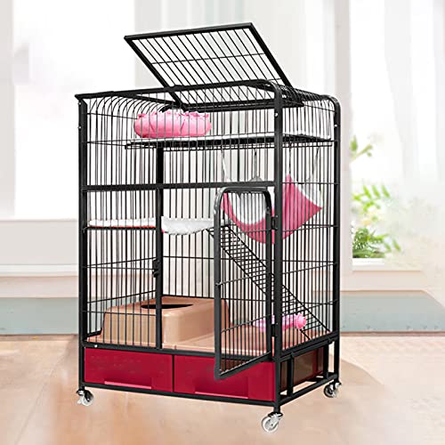 Katzenkäfig -Katzen -Spielstall - Frettchenkäfigkäfig mit Katzentoiletten -Käfig -Käfig -Hängematte, Innenkatzenzähne auf Rädern für Innen- und Außenbereiche FANDIAO Katzenkäfig -Katzen -Spielstall - Frettchenkäfigkäfig mit Katzentoiletten -Käfig -Käfig -Hängematte, Innenkatzenzähne auf Rädern für Innen- und Außenbereiche FANDIAO von HFERTSCN