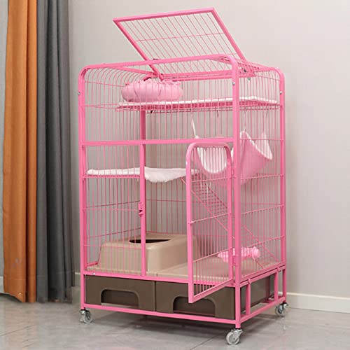 Katzenkäfig -Katzen -Spielstall - Frettchenkäfigkäfig mit Katzentoiletten -Käfig -Käfig -Hängematte, Innenkatzenzähne auf Rädern für Innen- und Außenbereiche FANDIAO Katzenkäfig -Katzen -Spielstall - Frettchenkäfigkäfig mit Katzentoiletten -Käfig -Käfig -Hängematte, Innenkatzenzähne auf Rädern für Innen- und Außenbereiche FANDIAO von HFERTSCN