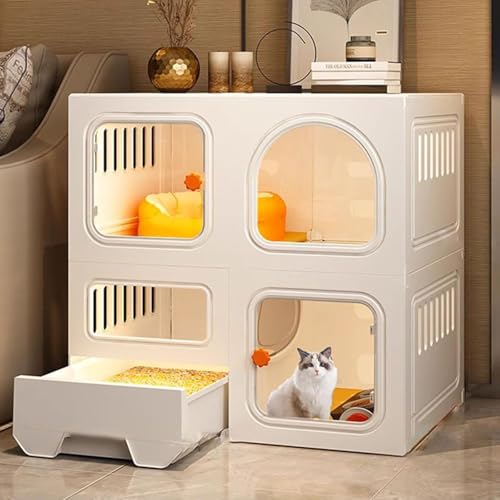 Katzenkäfig - Katzengehäuse Innen-, Katzenzwinger für Innenkatzen mit Katzentoilette Starker und Robustes DIY -Katzen -Katze -Spielstall, die die Höhe um 4 cm erhöhen (Farbe: Größe B, Größe: 71 * Katzenkäfig - Katzengehäuse Innen-, Katzenzwinger für Innenkatzen mit Katzentoilette Starker und Robustes DIY -Katzen -Katze -Spielstall, die die Höhe um 4 cm erhöhen (Farbe: Größe B, Größe: 71 * von HFERTSCN