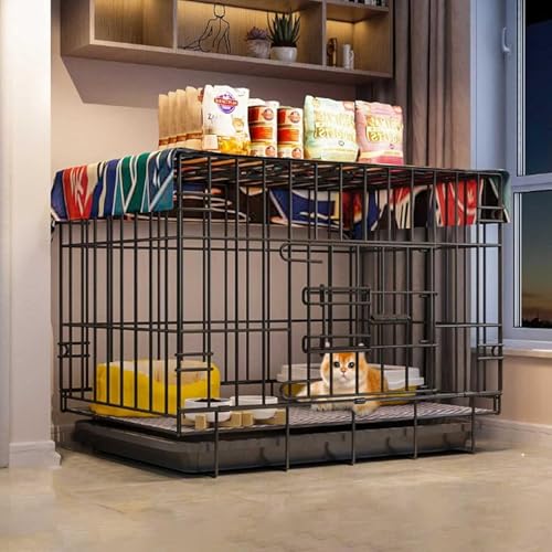 Katzenkäfig - Katzenkäfig Outdoor Katze Kennel Kürzungskäfigkäfig -Katze Cat -Gehäuse auf Rädern Metallkatze Käse Käfig Kleine Tiere Hutch Übergroße Katzenvilla - für kleine Tier, Welpen, Kätzchen, Katzenkäfig - Katzenkäfig Outdoor Katze Kennel Kürzungskäfigkäfig -Katze Cat -Gehäuse auf Rädern Metallkatze Käse Käfig Kleine Tiere Hutch Übergroße Katzenvilla - für kleine Tier, Welpen, Kätzchen, von HFERTSCN
