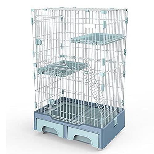 Katzenkäfig - Katzenkäfigkäfigkäfige in Indoor -Haustieren mit Türlagerregal für Kätzchen und Haustier Nerze, Katzenkäfige auf Rädern FANDIAO von HFERTSCN