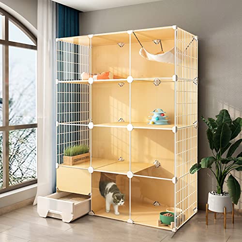 Katzenkäfig - Katzenzwinger für Innenkatzen, Innenkäfer -Käfige, DIY -Katzen -Spielstall für kleines Tier, abnehmbare Metalldrahtzwinger für Haustier Welpen Frettchen Kaninchen Hedgehog (Größe: 112 * Katzenkäfig - Katzenzwinger für Innenkatzen, Innenkäfer -Käfige, DIY -Katzen -Spielstall für kleines Tier, abnehmbare Metalldrahtzwinger für Haustier Welpen Frettchen Kaninchen Hedgehog (Größe: 112 * von HFERTSCN