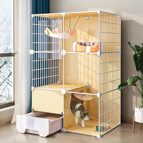 Katzenkäfig - Katzenzwinger für Innenkatzen, Innenkatze Käfige, DIY -Katzen -Spielstall für kleines Tier, abnehmbare Metalldrahtzwinger für Haustier Welpen Frettchen Kaninchen Hedgehog (Größe: 72 * Katzenkäfig - Katzenzwinger für Innenkatzen, Innenkatze Käfige, DIY -Katzen -Spielstall für kleines Tier, abnehmbare Metalldrahtzwinger für Haustier Welpen Frettchen Kaninchen Hedgehog (Größe: 72 * von HFERTSCN