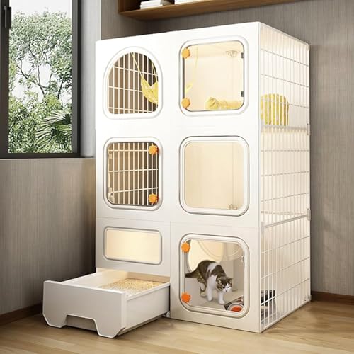 Katzenkäfige innen groß mit Katzentoilette, Abnehmbarer Metall Kennelkisten Katzenkisten, DIY Innenhäuser Home Assembled Pet Cage Cat Box Gehäuse (Farbe: Weiß, Größe: 27,9 "LX 14,4" WX 41. Katzenkäfige innen groß mit Katzentoilette, Abnehmbarer Metall Kennelkisten Katzenkisten, DIY Innenhäuser Home Assembled Pet Cage Cat Box Gehäuse (Farbe: Weiß, Größe: 27,9 "LX 14,4" WX 41. von HFERTSCN