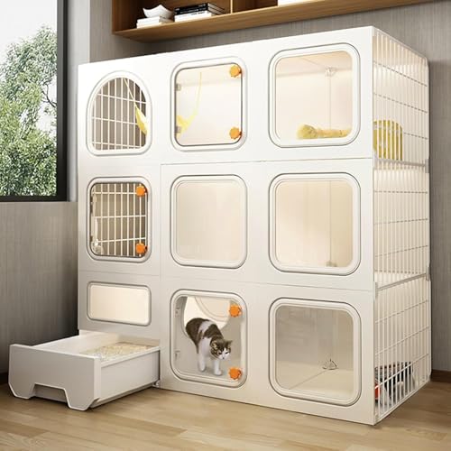 Katzenkäfige innen groß mit Katzentoilette, Abnehmbarer Metall Kennelkisten Katzenkisten, DIY Innenhäuser Home Assembled Pet Cage Cat Box Gehäuse (Farbe: Weiß, Größe: 41,7 "LX 14,4" WX 41. Katzenkäfige innen groß mit Katzentoilette, Abnehmbarer Metall Kennelkisten Katzenkisten, DIY Innenhäuser Home Assembled Pet Cage Cat Box Gehäuse (Farbe: Weiß, Größe: 41,7 "LX 14,4" WX 41. von HFERTSCN