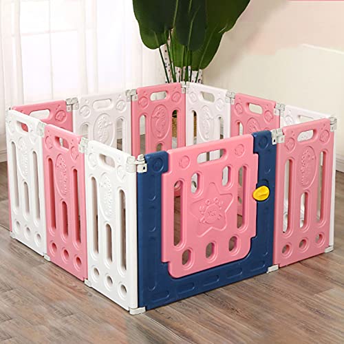 Tragbarer Haustier -Playpen - Kleiner Tiernetzkäfig, Welpenhundkatze -Spielstall mit 6 -Panel -Zwinger, Haustierzeltzaun mit Tür innen tragbarer Gartenzaun FANDIAO von HFERTSCN
