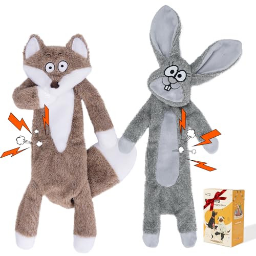 HGB Quietschendes Hundespielzeug, Keine Füllung, knisterndes Hundespielzeug, um sie beschäftigt zu halten, interaktives Plüsch-Kauspielzeug für große, mittelgroße und kleine Hunde, großes von HGB