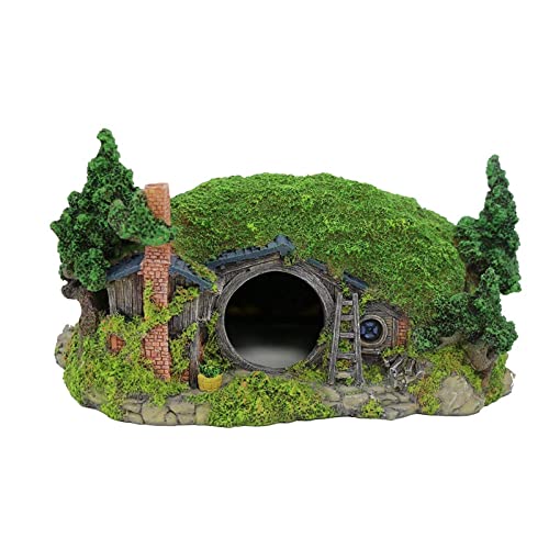 Große Höhlenlänge, Aquarium-Ornament, Reptilienhaus, Unterschlupf, Dekoration, Aquariumverstecke mit Höhle für Aquarien, Aquarium-Dekoration (Farbe: A, Größe: 29,2 x 19,1 x 16,5 cm) von HGFSGGGREEHY