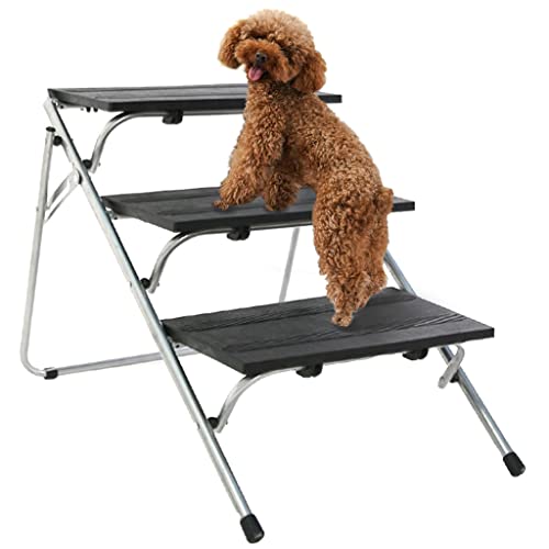 Pet Supplies zusammenklappbare Hundetreppe für Hunde, tragbar, faltbar, Welpentreppe und Rampe (wie Show 1) von HGFSGGGREEHY