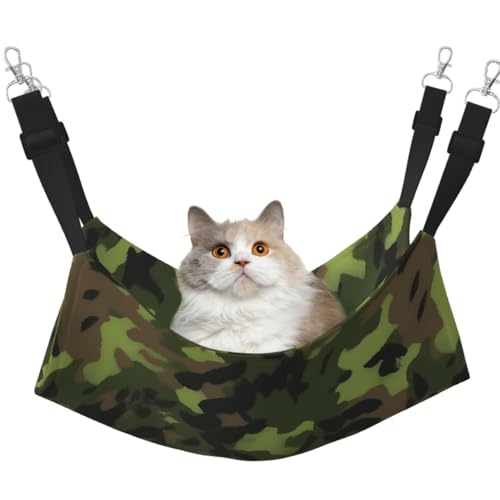 Armee-Hängematte, digital, Camouflage, mit verstellbaren Gurten und Metallhaken, doppelseitiges Bett von HGFVY