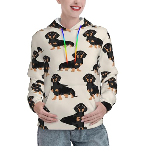 HGFVY Weihnachtspullover für Damen, Dackel-Motiv, Jacken, Sweatshirts, Herbstmode, Outfit, Pullover, Winterkleidung, Geschenk, Schwarz, X-Large HGFVY Weihnachtspullover für Damen, Dackel-Motiv, Jacken, Sweatshirts, Herbstmode, Outfit, Pullover, Winterkleidung, Geschenk, Schwarz, X-Large von HGFVY