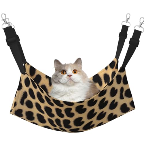 Hängematte, Leopardenmuster, mit verstellbaren Riemen und Metallhaken, doppelseitiges Bett von HGFVY