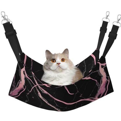 Hängematte, schwarze Rose, Marmor, mit verstellbaren Riemen und Metallhaken, doppelseitiges Bett von HGFVY