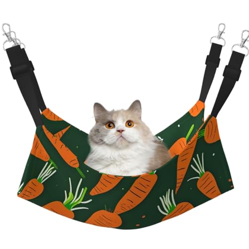 Happy Carrot Hängematte, mit verstellbaren Gurten und Metallhaken, doppelseitiges Bett von HGFVY