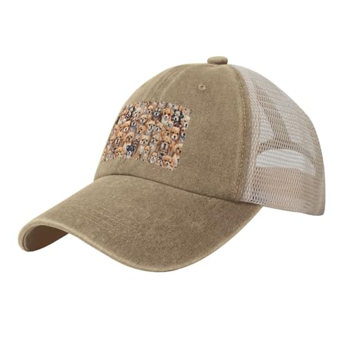 Labrador-Retriever-Hunde-Aufdruck, Cowboy-Motiv, verstellbarer Sommerhut, klassisches Design, Netzrücken für Atmungsaktivität, Einheitsgröße für den Außenbereich von HGFVY