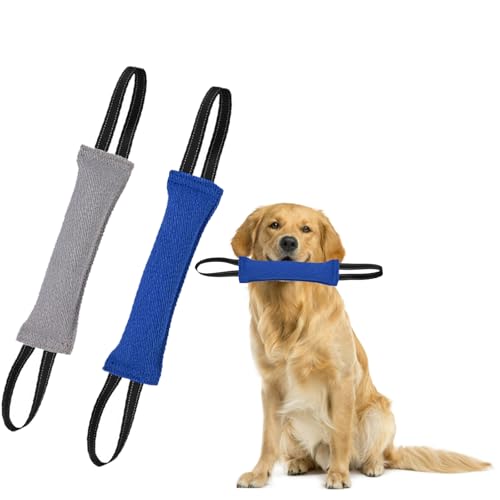 HGMZUOAI Hundespielzeug, robust, interaktives Spielzeug, Zerrspielzeug mit 2 starken Griffen, interaktives Spielzeug, Trainingsgerät, für Welpen bis große Hunde, Grau und Blau, 2 Stück HGMZUOAI Hundespielzeug, robust, interaktives Spielzeug, Zerrspielzeug mit 2 starken Griffen, interaktives Spielzeug, Trainingsgerät, für Welpen bis große Hunde, Grau und Blau, 2 Stück von HGMZUOAI