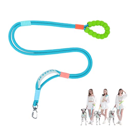 Hundeleine, 1,5 m, robuste Trainingsleine, verstellbare Taille und Crossbody-Leine, strapazierfähiges Nylonseil, doppeltes Nylonseil für Spaziergänge mit dem Hund, Blau Hundeleine, 1,5 m, robuste Trainingsleine, verstellbare Taille und Crossbody-Leine, strapazierfähiges Nylonseil, doppeltes Nylonseil für Spaziergänge mit dem Hund, Blau von HGMZUOAI