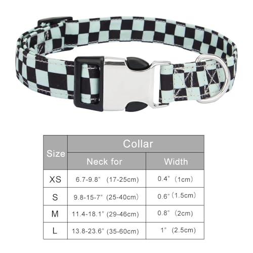 Hundehalsband mit Karomuster, verstellbar, weich und bequem, for kleine, mittelgroße und große Hunde, for Spazierengehen und Laufen im Freien(3,XS) von HGYNBCP