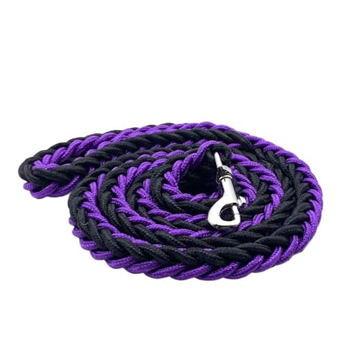 Sicherheits-Nylon-Hundeleine for kleine, mittelgroße und große Hunde, führt Haustiertraining, Laufen, Gehen, Zugseil for Hunde breites hundehalsband(Purple-Dog Rope469-3) von HGYNBCP
